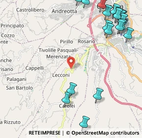 Mappa Via Iove n., 87030 Carolei CS, Italia (3.437)