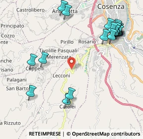 Mappa Via Iove n., 87030 Carolei CS, Italia (2.8905)