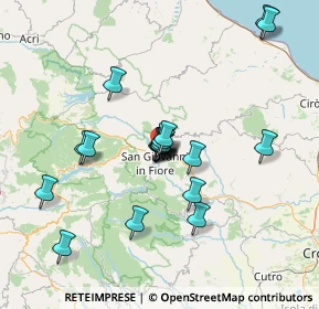 Mappa Via Campo Sportivo, 87055 San Giovanni in Fiore CS, Italia (13.5215)