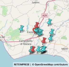 Mappa Via Selinunte, 91022 Castelvetrano TP, Italia (7.7915)