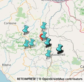 Mappa Salita Fondaco, 90030 Castronovo di Sicilia PA, Italia (12.28)