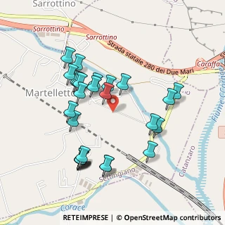 Mappa Via Tommaso Campanella, 88040 Settingiano CZ, Italia (0.52)