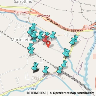 Mappa Via Tommaso Campanella, 88040 Settingiano CZ, Italia (0.52593)