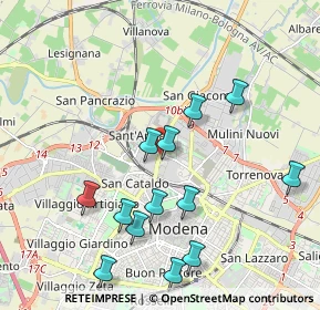 Mappa Via delle Suore, 41122 Modena MO, Italia (2.09846)