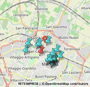Mappa Via delle Suore, 41122 Modena MO, Italia (1.6435)