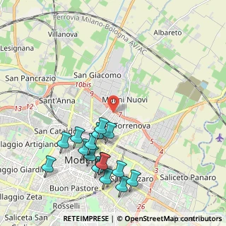 Mappa Via del Mercato Prima dello sbocco della, 41122 Modena MO, Italia (2.38813)