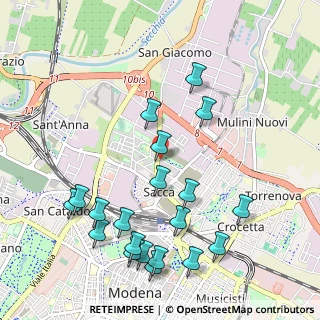 Mappa Strada Nazionale Canaletto Sud, 41122 Modena MO, Italia (1.195)