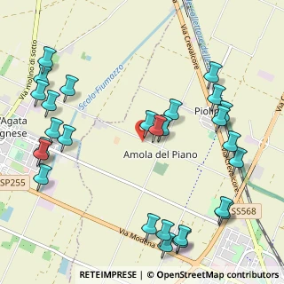 Mappa Via Vignoli, 40017 San Giovanni in Persiceto BO, Italia (1.34444)