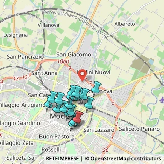 Mappa Via Giuseppe Massarenti, 41122 Modena MO, Italia (1.879)