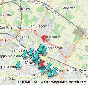 Mappa Via Giuseppe Massarenti, 41122 Modena MO, Italia (2.3375)
