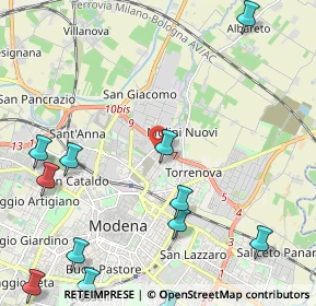 Mappa Via Giuseppe Massarenti, 41122 Modena MO, Italia (3.08583)