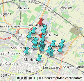 Mappa Via Giuseppe Massarenti, 41122 Modena MO, Italia (1.2275)