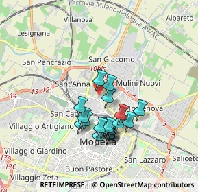 Mappa Via Guglielmo Oberdan, 41122 Modena MO, Italia (1.5195)
