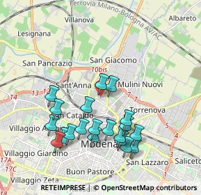 Mappa Via Guglielmo Oberdan, 41122 Modena MO, Italia (1.921)