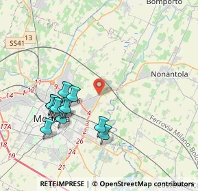 Mappa Via Nonantolana, 41015 Modena MO, Italia (3.88917)
