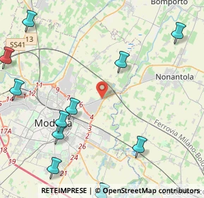 Mappa Via Nonantolana, 41015 Modena MO, Italia (6.145)