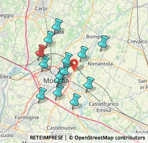 Mappa Via Nonantolana, 41015 Modena MO, Italia (6.15)