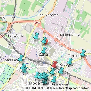 Mappa Via Ermanno Gerosa, 41122 Modena MO, Italia (1.523)