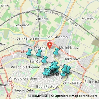 Mappa Via Giovanni Boccaccio, 41122 Modena MO, Italia (2.155)