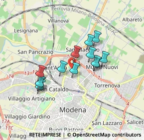 Mappa Via Giuliano Cassiani, 41122 Modena MO, Italia (1.41231)