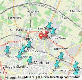 Mappa Via Giuliano Cassiani, 41122 Modena MO, Italia (2.55917)