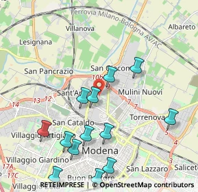 Mappa Via Giuliano Cassiani, 41122 Modena MO, Italia (2.32077)