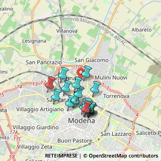 Mappa Via Giuliano Cassiani, 41122 Modena MO, Italia (1.609)