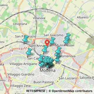 Mappa Via Giuliano Cassiani, 41122 Modena MO, Italia (1.711)