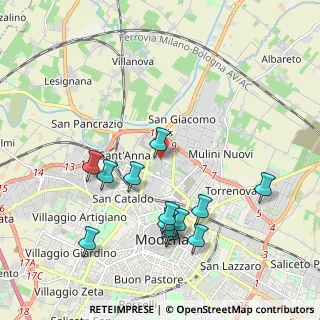 Mappa Via Giuliano Cassiani, 41122 Modena MO, Italia (2.11154)