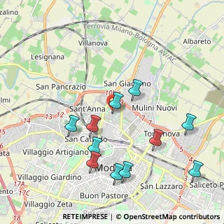 Mappa Via Giuliano Cassiani, 41122 Modena MO, Italia (2.17)