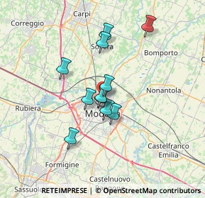 Mappa Via Giuliano Cassiani, 41122 Modena MO, Italia (5.25545)