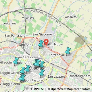 Mappa Viale Marcello Finzi, 41122 Modena MO, Italia (2.86167)