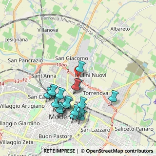 Mappa Viale Marcello Finzi, 41122 Modena MO, Italia (1.9945)