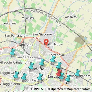 Mappa Viale Marcello Finzi, 41122 Modena MO, Italia (3.345)
