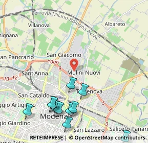 Mappa Via Francia, 41122 Modena MO, Italia (2.7)