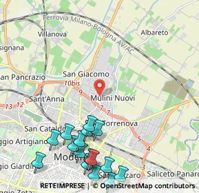 Mappa Via Francia, 41122 Modena MO, Italia (2.87063)