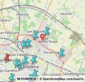 Mappa Via Francia, 41122 Modena MO, Italia (2.78462)