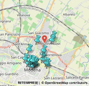 Mappa Via Francia, 41122 Modena MO, Italia (1.9735)