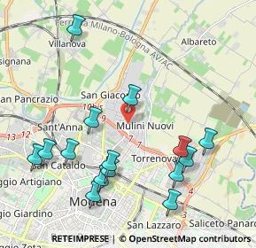 Mappa Via Francia, 41122 Modena MO, Italia (2.298)