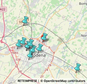 Mappa Via Francia, 41122 Modena MO, Italia (3.78273)