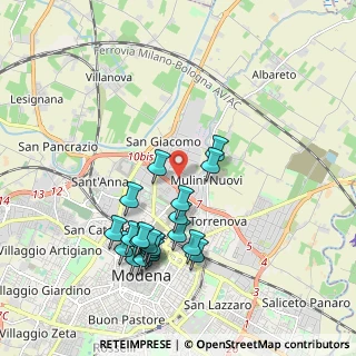 Mappa Via Romania, 41122 Modena MO, Italia (1.9315)