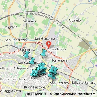 Mappa Via Romania, 41122 Modena MO, Italia (2.517)