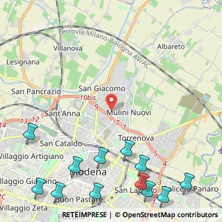 Mappa Via Romania, 41122 Modena MO, Italia (3.53167)