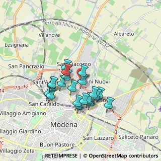 Mappa Via Romania, 41126 Modena MO, Italia (1.4065)