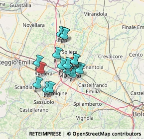 Mappa Via Romania, 41122 Modena MO, Italia (9.5775)