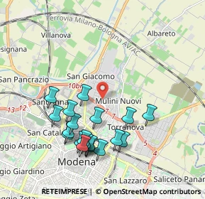 Mappa Via Finlandia, 41122 Modena MO, Italia (2.02)