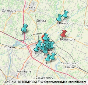 Mappa Via Finlandia, 41122 Modena MO, Italia (5.34688)