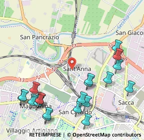 Mappa Via Renato Fucini, 41122 Modena MO, Italia (1.3335)