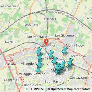 Mappa Via Renato Fucini, 41122 Modena MO, Italia (2.45375)