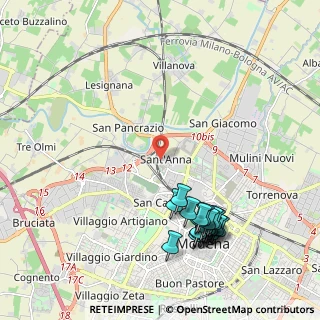 Mappa Via Renato Fucini, 41122 Modena MO, Italia (2.421)